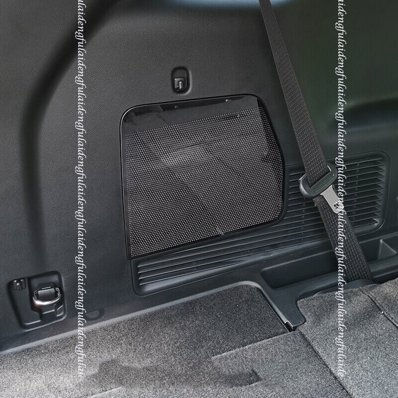 for Ford Explorer 2020-2022 Black Steel Rear Door Trunk Audio Speaker Cover trim
