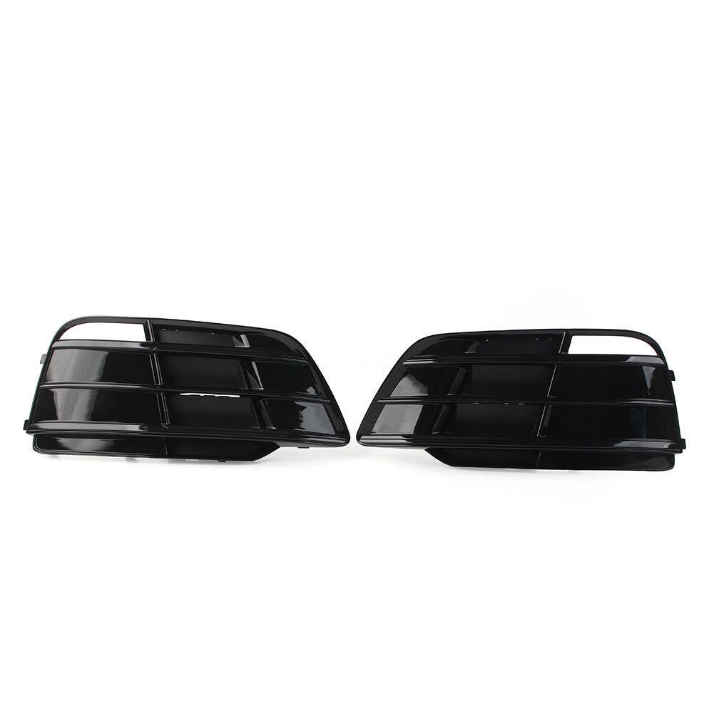 1 Pair Black Front Bumper Fog Light Grille Grill Cover for Audi Q5 SQ5