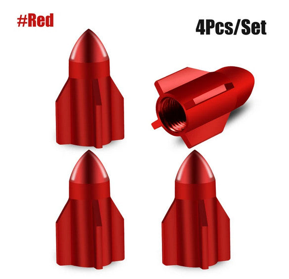 4-piece car tire valve cover rod air dust cover dice gold suitable for VW