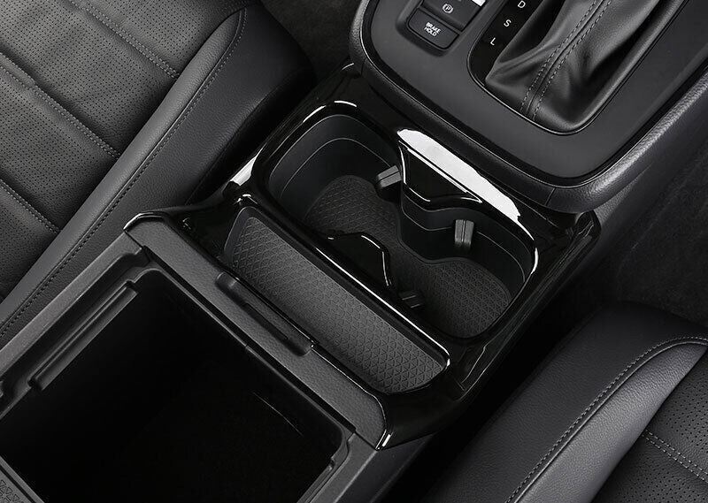 1PCS Black Console Drinking Glass Water Cup Frame Trim for Honda CRV CR-V 23-24