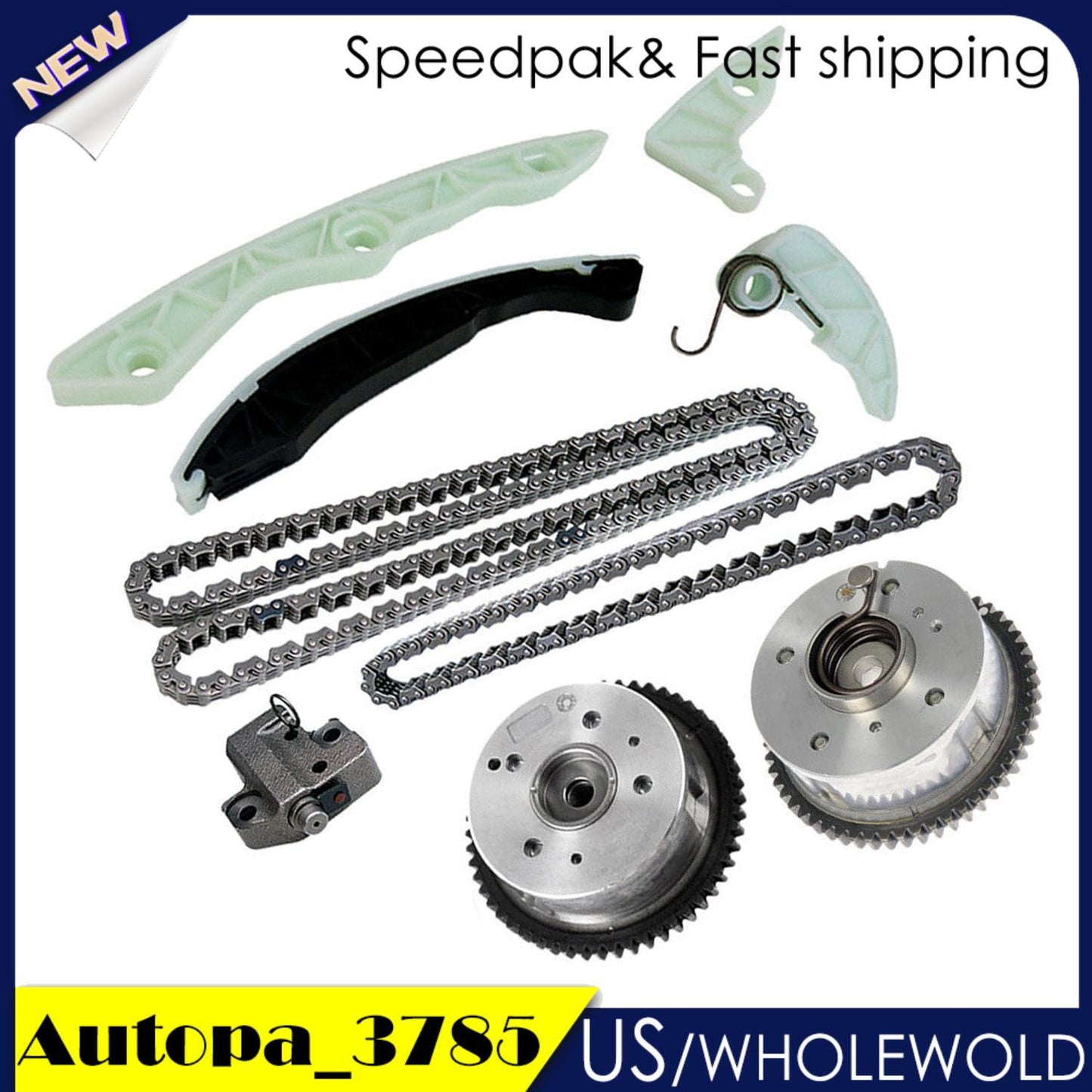 Timing Chain Kits Camshaft Phaser Fits for Mitsubishi Lancer Lancer Outlander Forte