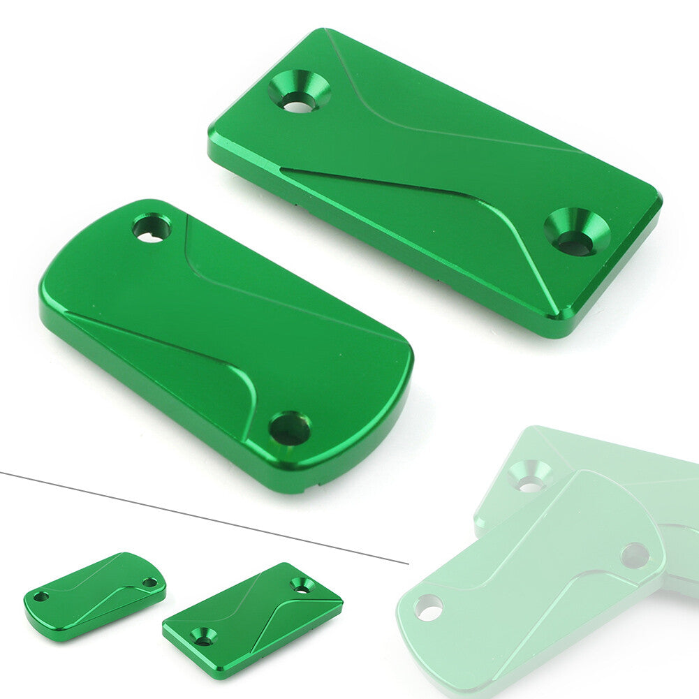 for Kawasaki KLX125 KX250F KX450F Front Rear Brake Reservoir Fluid Cover Green