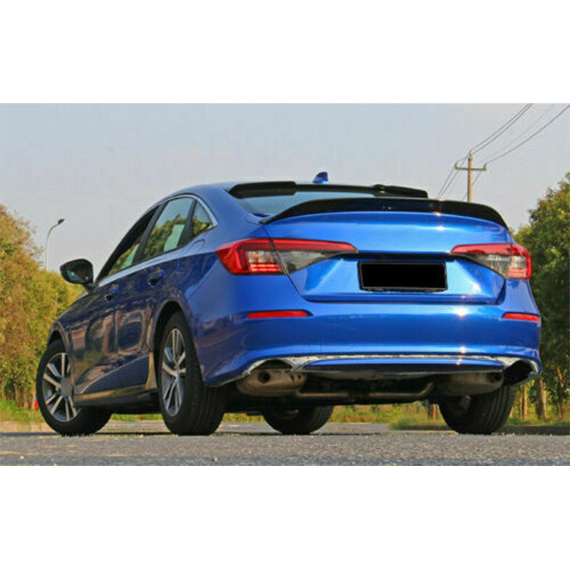 Carbon Fiber ABS Rear Tail Trunk Spoiler Wing Lip Trim for Honda for Civic 2022-2023