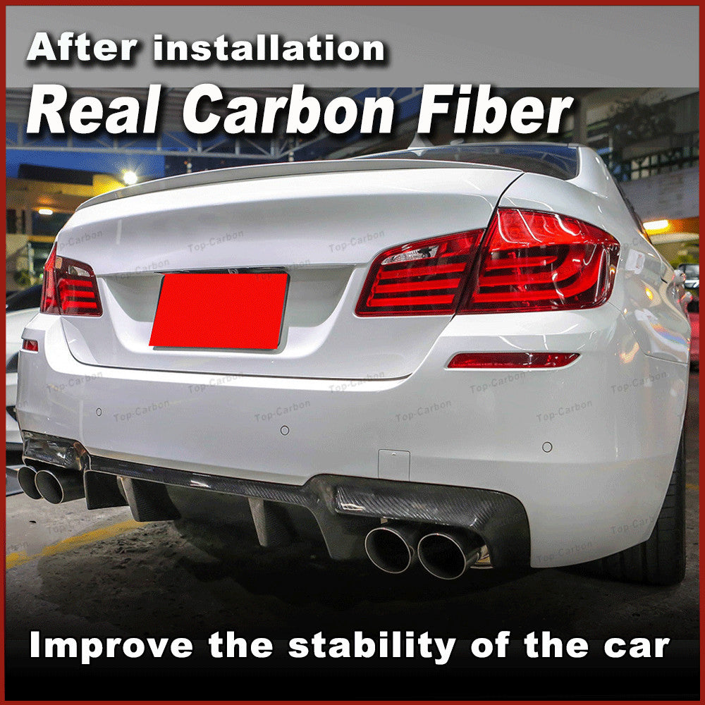 Real Carbon Fiber Rear Bumper Diffuser Lip for BMW F10 M Tech M-Sport 2011-2016