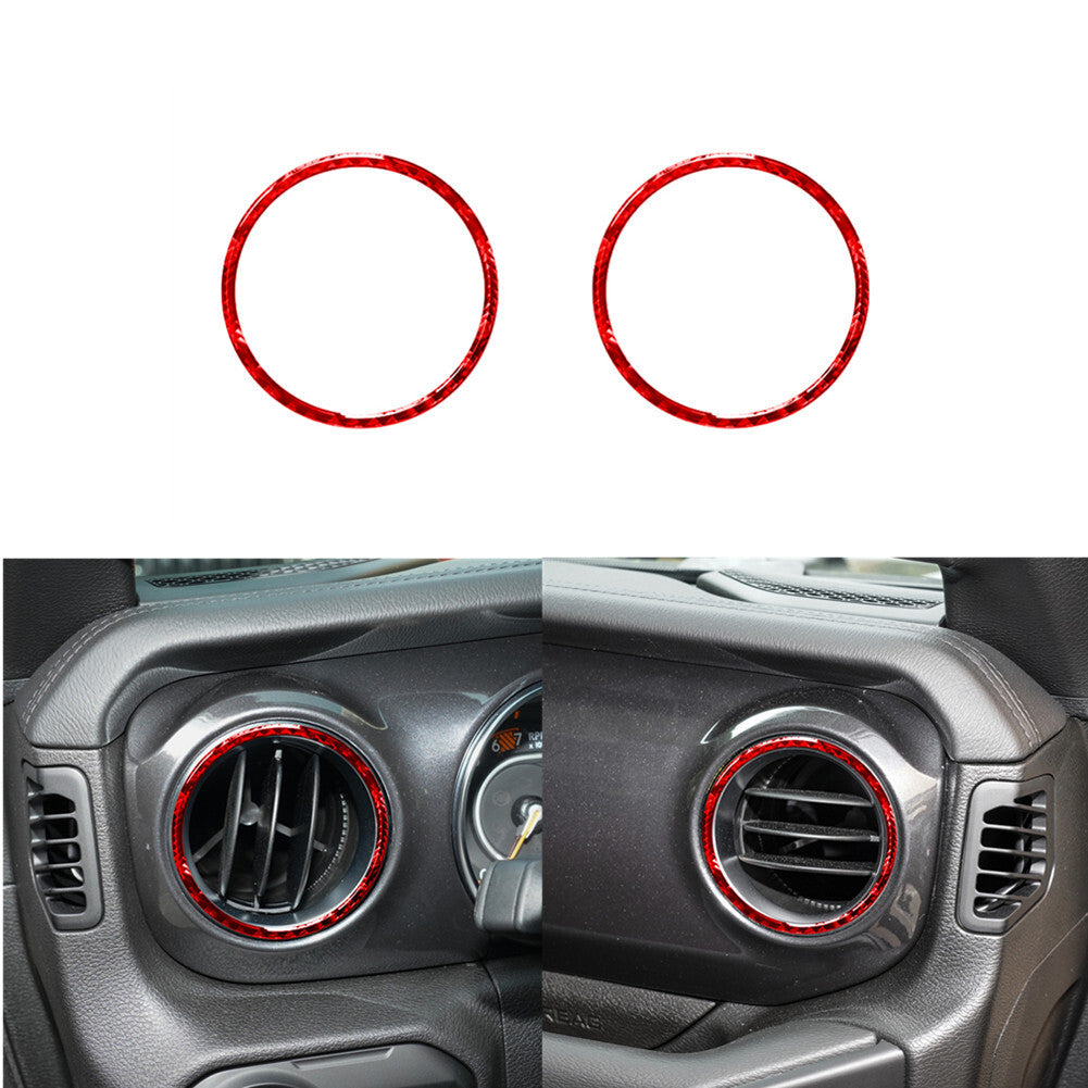 Red Carbon Fiber Passenger Ventilation for Jeep for Wrangler JL 2018+ Gladiator 2020+