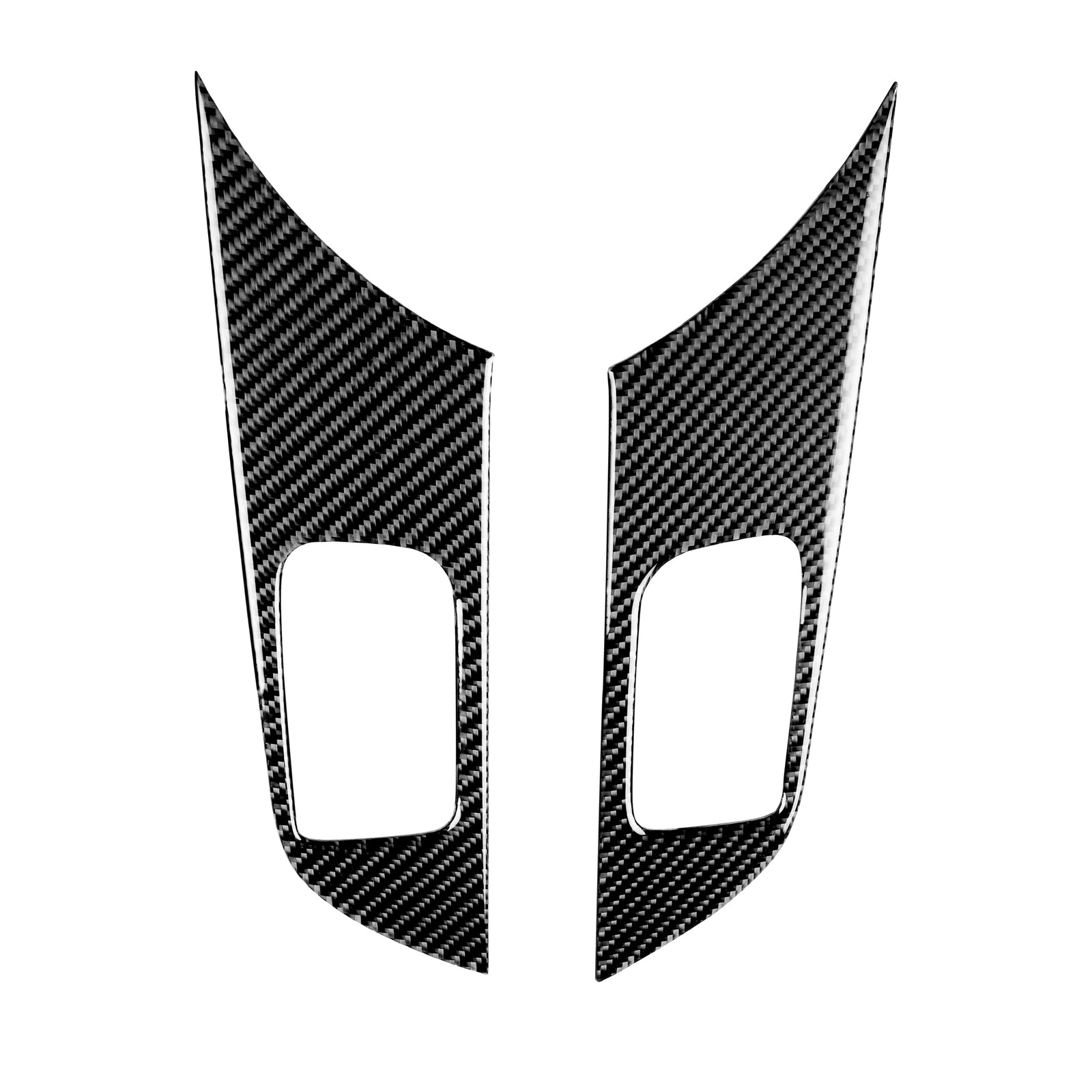 2PCS Carbon Fiber Interior Door Handle Cover Fit for Mitsubishi Lancer 2008-15