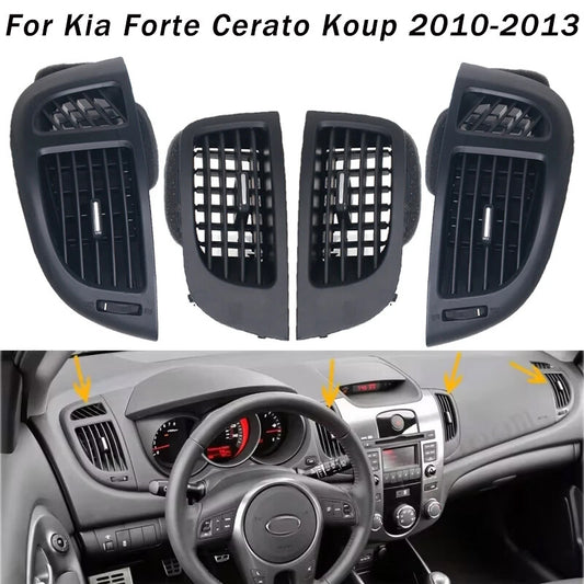 One set of front dashboard air conditioning vents for Kia Forte Cerato Koup 2010 - 2013.