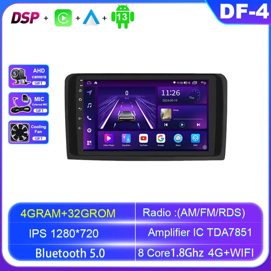 for Mercedes for Benz ML W164 X164 ML350 ML300 GL500 CarPlay Car Radio Screen GPS
