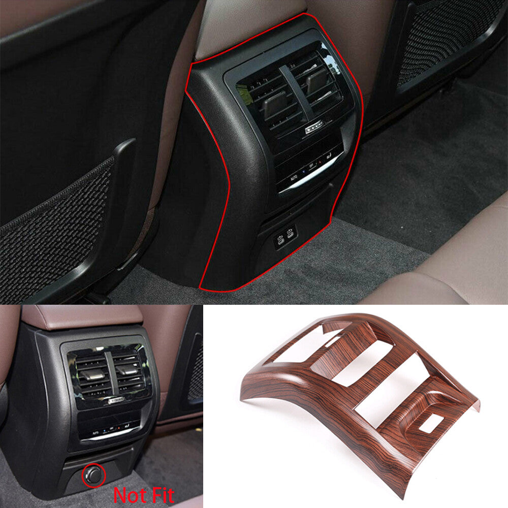 Pine Grain ABS Rear Air Vent Outlet Panel Cover for BMW X3 G01 X4 G02 2020-2022
