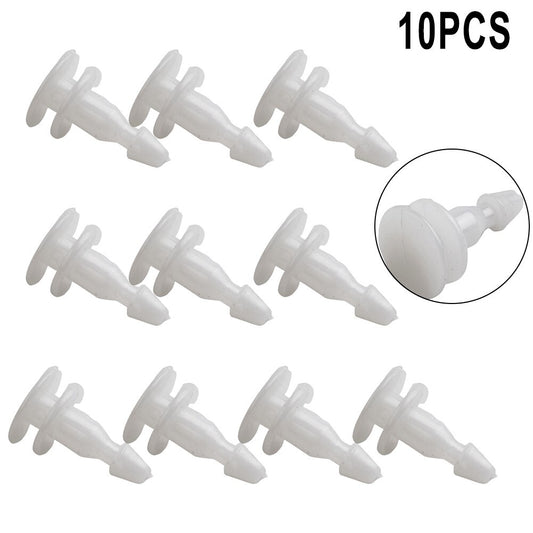 Wheel Fender Clips Fastener Car 10pcs Accessory Anti Wear Plastic White
