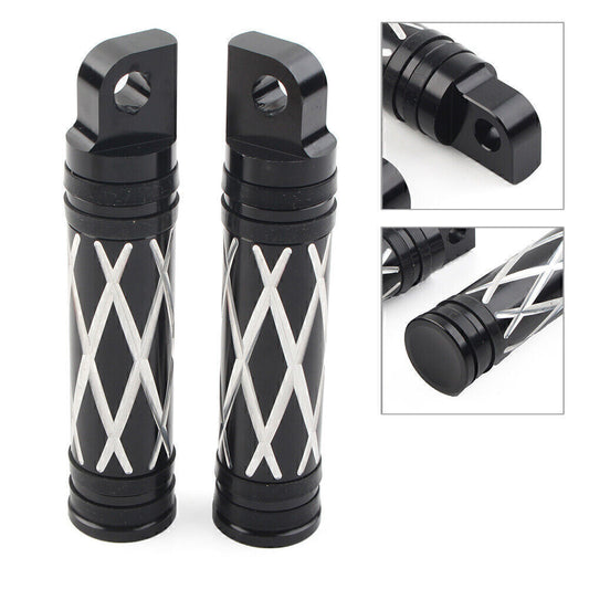 2x Motor Footrest Foot Peg Fit for Harley Sportster XL 1200 883 48 SuperLow Black