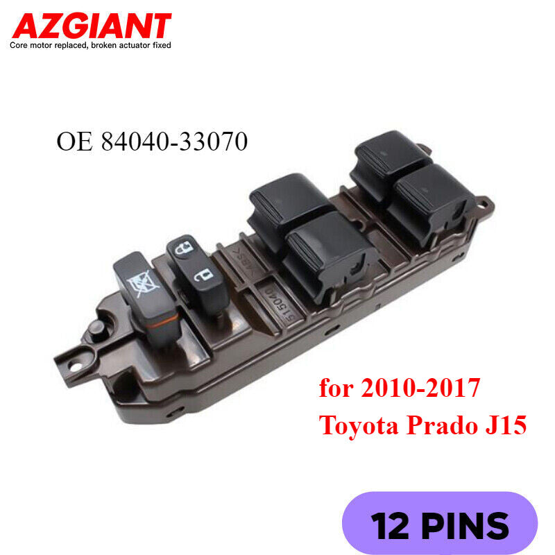 Front Left Driver Side Power Window Switch for Toyota Prado J15 2010 - 2017
