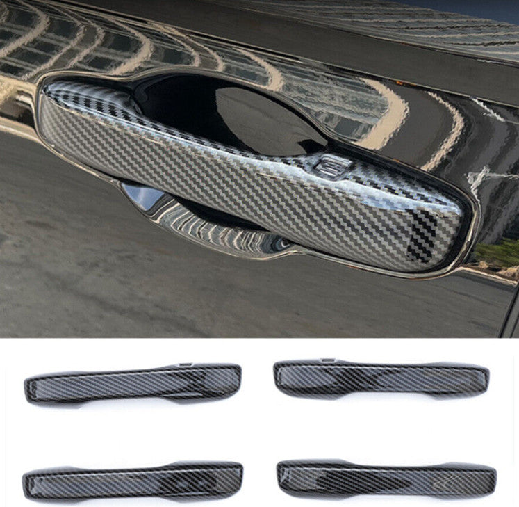 4x Carbon Fiber Exterior Door Handles Bowl Cover Trim for Honda Accord 2023