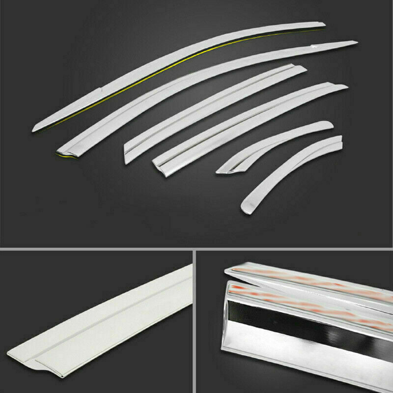 Chrome Side Window Wind Deflector Visor Rain Wind Guard For Grand Cherokee 11-20