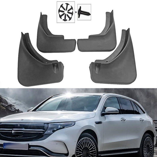 4Pcs Black Mudguard Mud Flap Splash Guard Fender Mudflap for Benz EQC 2021-2023
