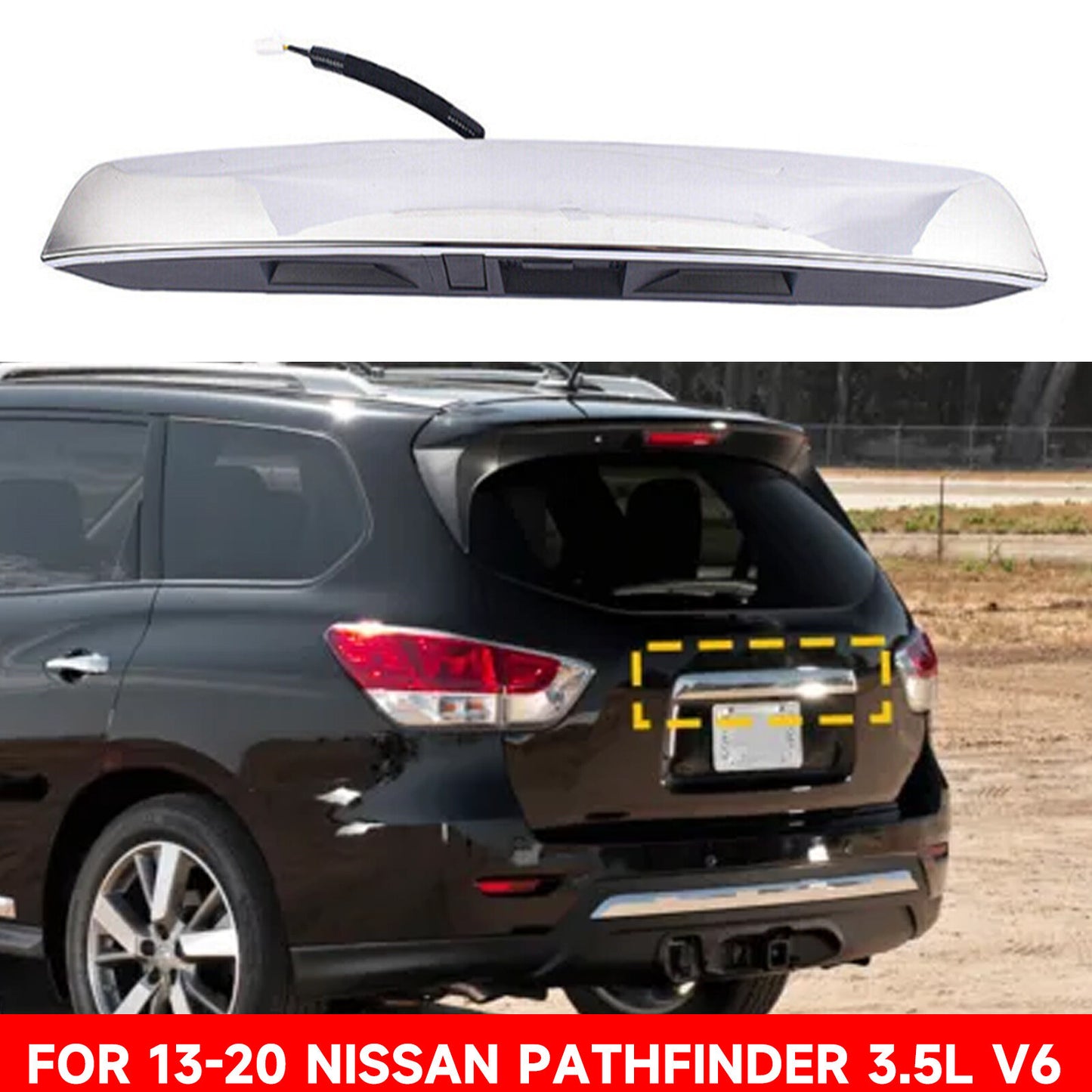 90810-9PG0A for 13-20 for Nissan Pathfinder 3.5L V6 Rear Liftgate Chrome Handle ASSY