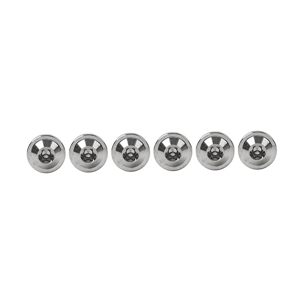 6pcs Alloy Bolts Truss Torx Head Screws M6x10mm For Motorcycle Silver