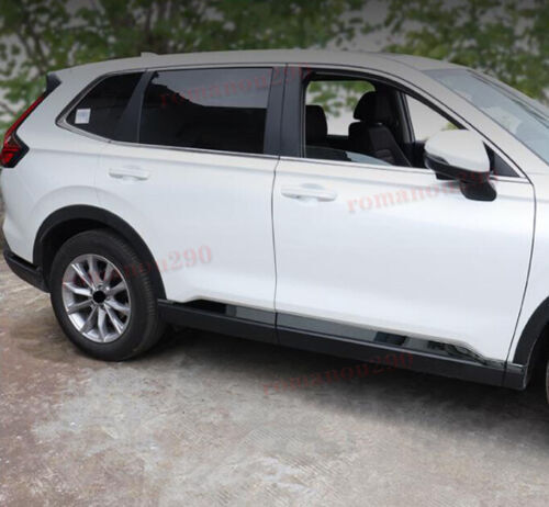 8P for Honda CR-V 2023-2024 Steel Black Chrome Door Body Side Molding Cover Trim