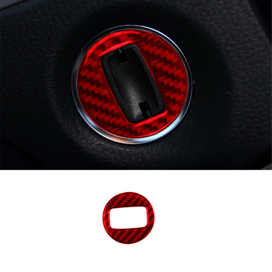Red Carbon Fibre Keyhole Trim for VW Touareg 2011-2018