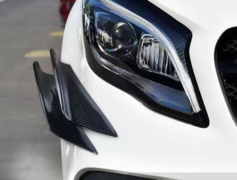 4X Car universal EVO combat air knife Carbon fiber pattern front bumper spoiler