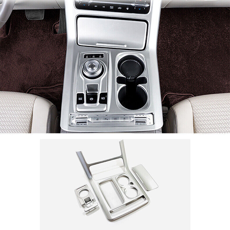 for Kia Carnival 2022-23 Silver Console Gear Shift Box Panel Frame Cover Trim 3x