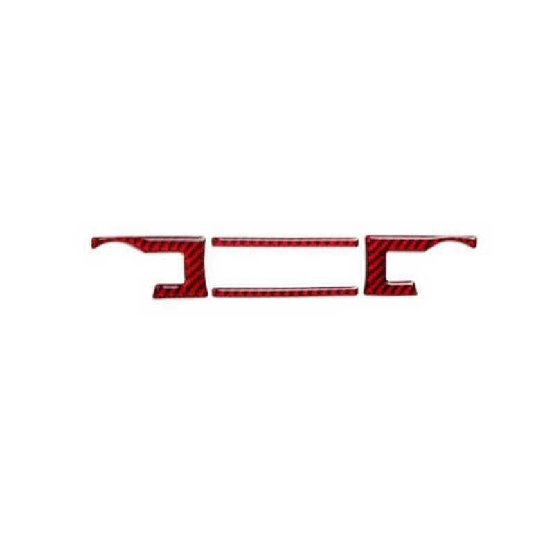 for Ford for Mustang for Shelby 2015-2022 Red Carbon Fiber Middle Console AC Knob Cover