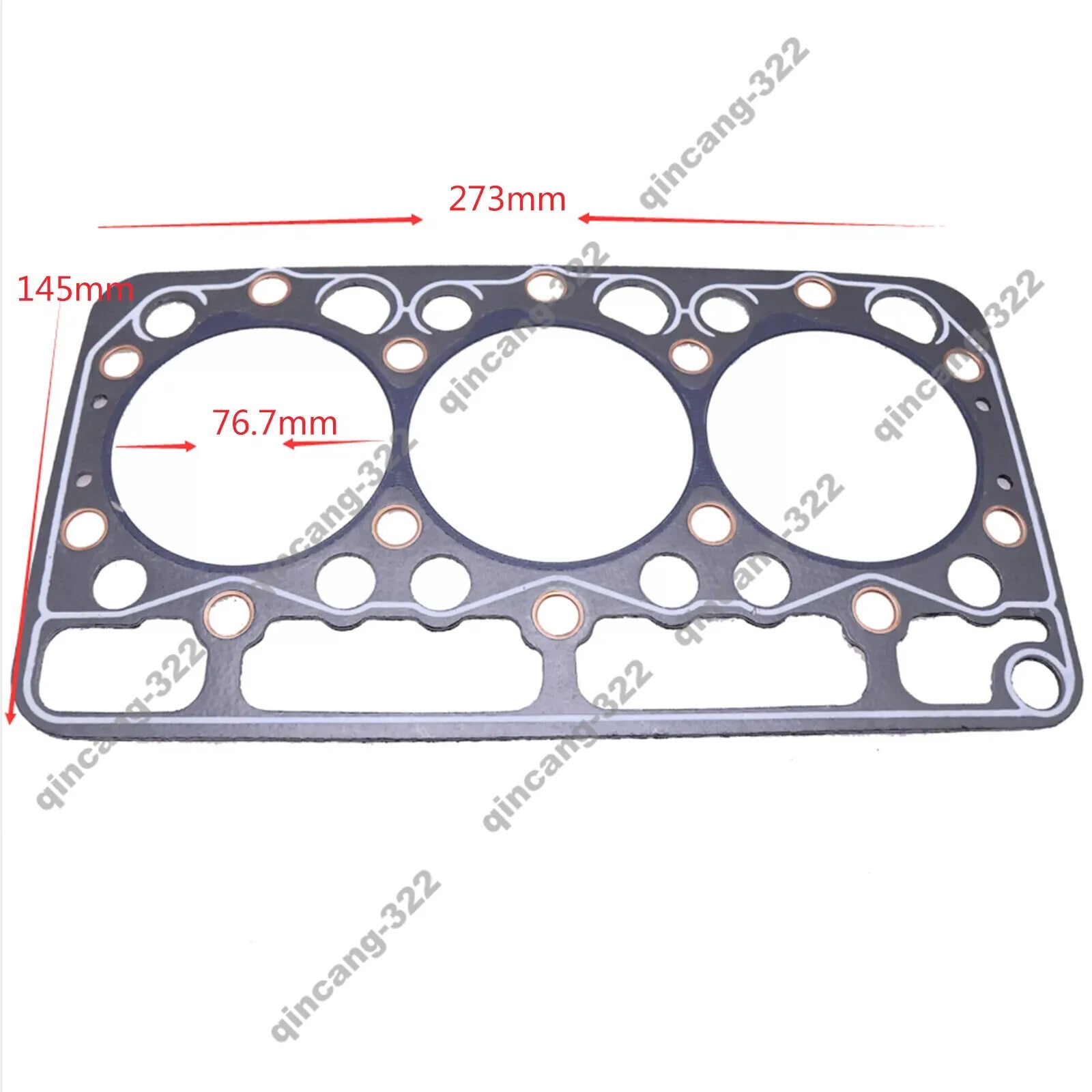Cylinder head gasket 15676-03310 for Kubota D1102 Engine L2350 L235F Tractor