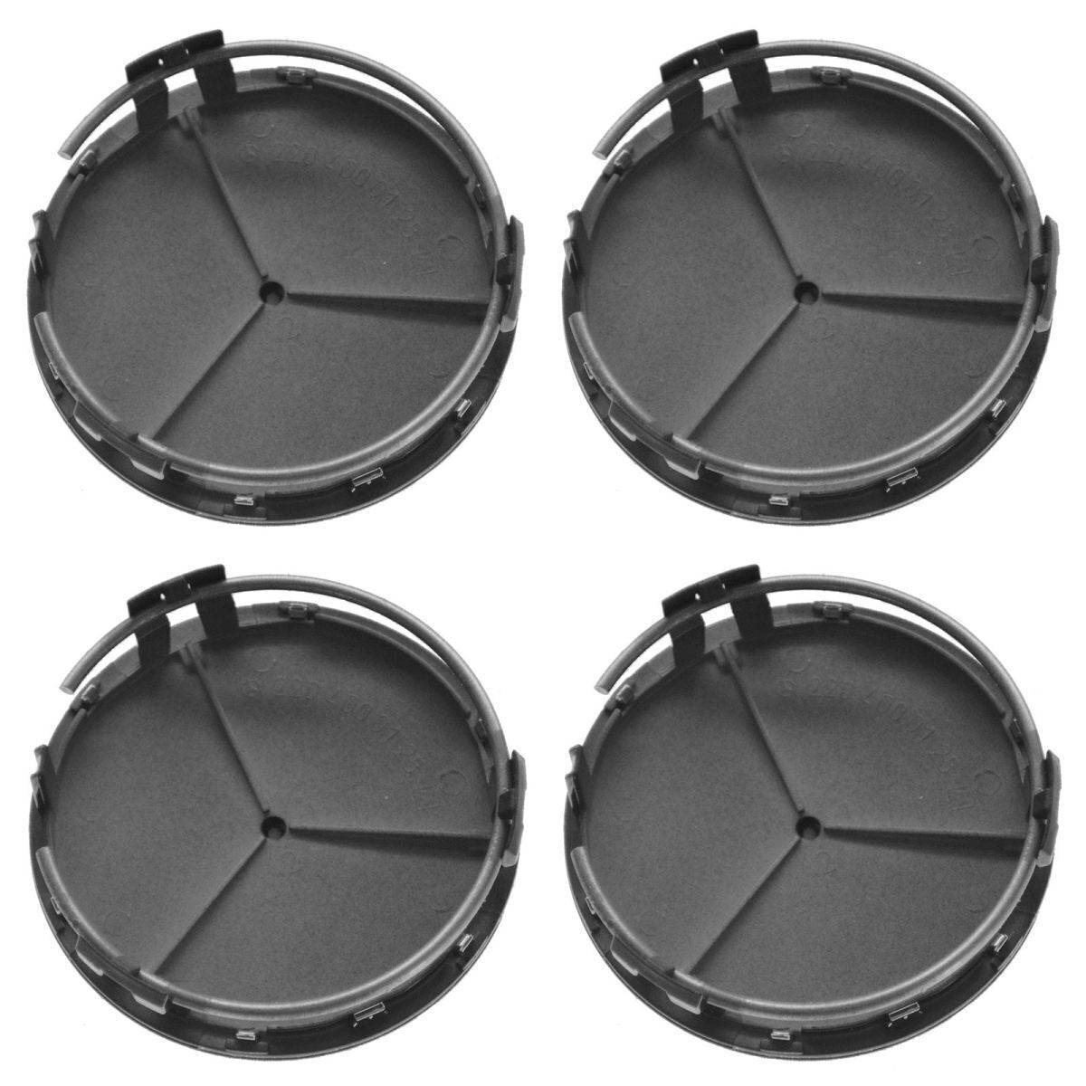 Equipment Manufacturer High-Gloss Chrome and Black Wheel Center Cap 4-Piece Set for New for Mercedes-Benz