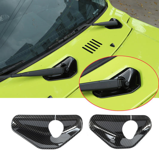 Front Window Windshield Wiper Base Trim for Suzuki for Jimny 2019-22ABS Carbon Fiber