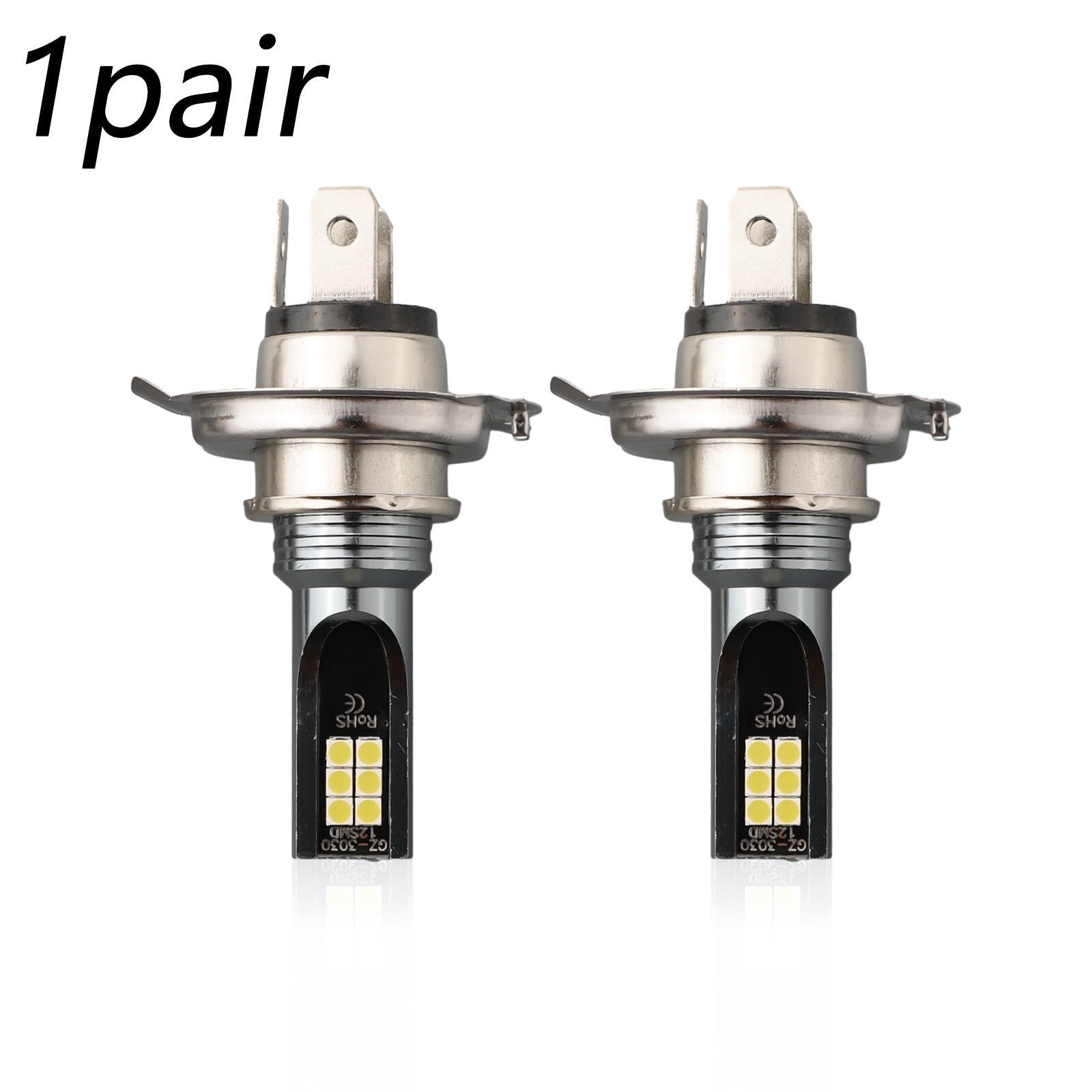 2PCS H4 9003 HB2 LED Headlight Bulbs Kit High Low Beam 3000K Golden Yellow