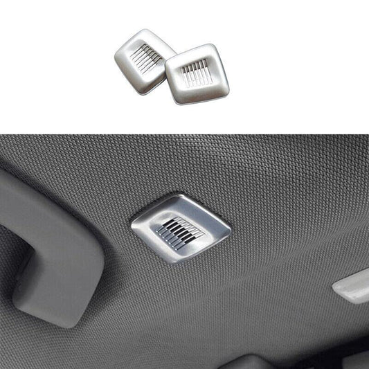Matte Silver Inner Microphone Cover Decor Trim Fit for BMW X7 G07 2019-2022 2PCS