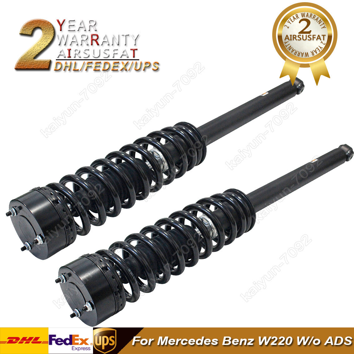 2x for Mercedes W220 Rear Left Right Coil Spring Shock Absorber Struts w/O ADS