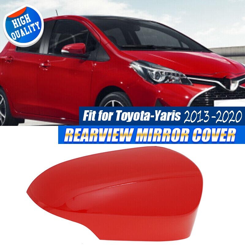 for Toyota Yaris 13-20 Right Passenger Side Door Wing Mirror Cover Cap Case Red