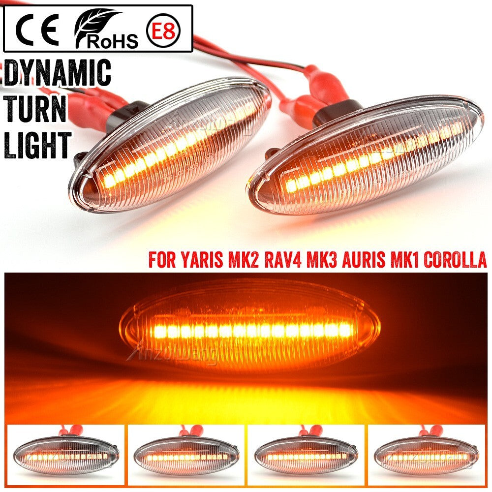 Dynamic Side Marker Turn Light for Toyota Yaris RAV4 Auris for COROLLA 2006-2009