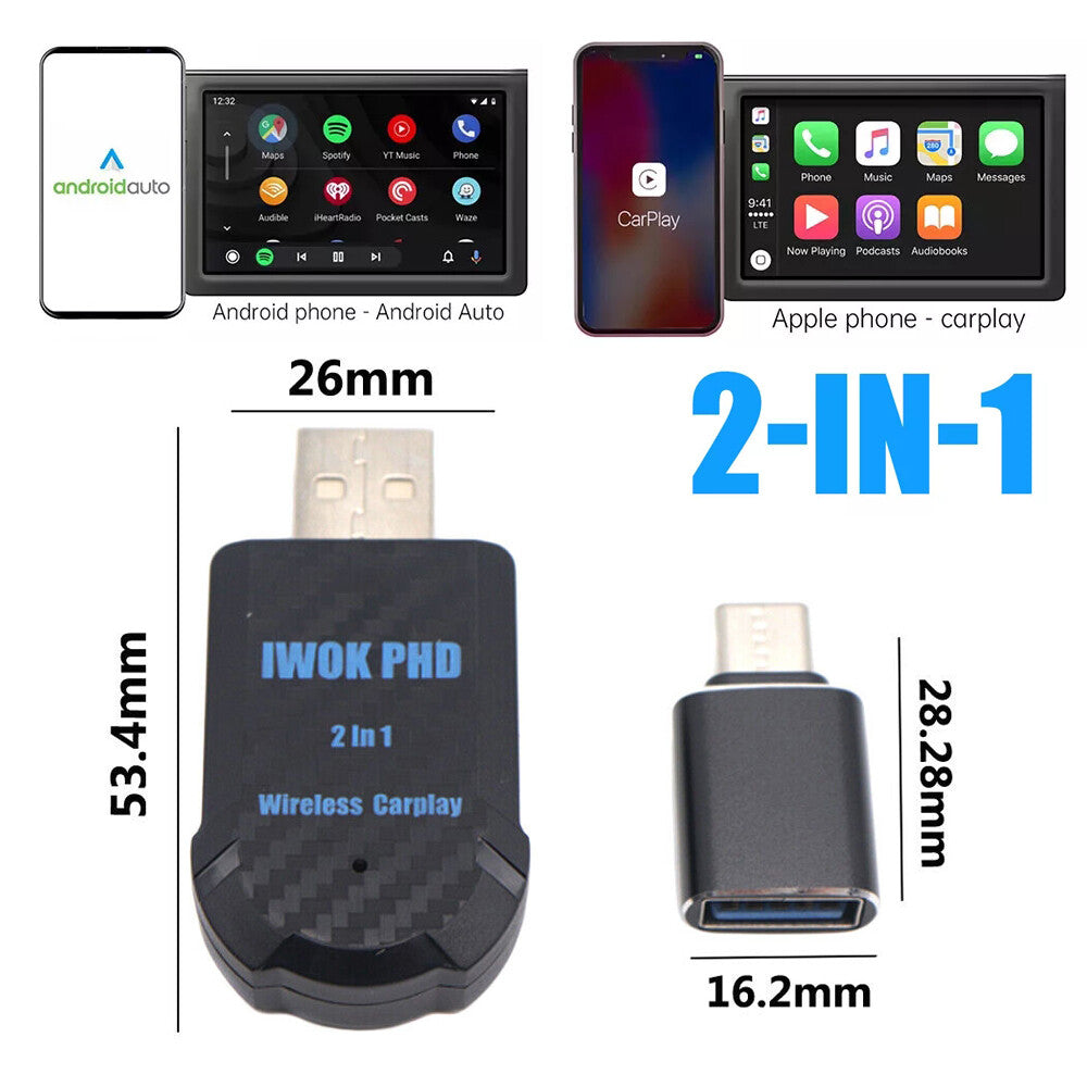 USB Wireless CarPlay Adapter Wireless Carplay Dongle For iPhone Apple Plug &Play