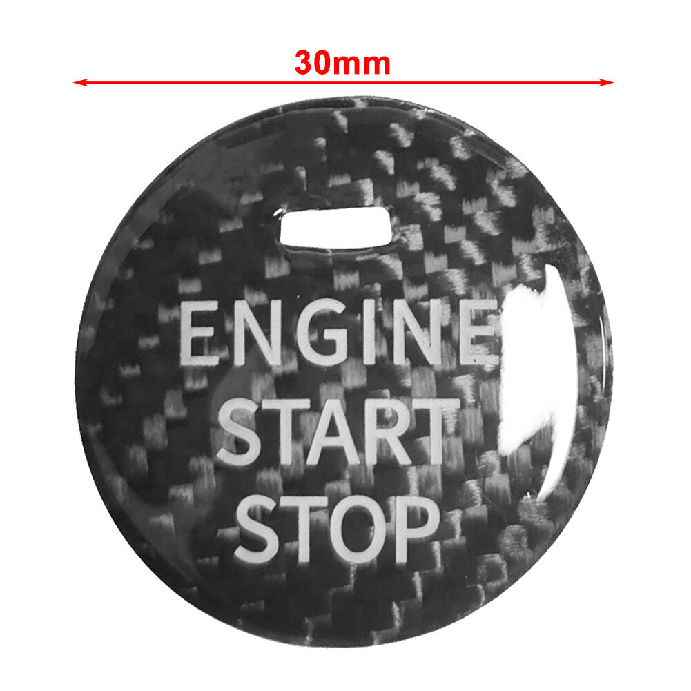 Carbon Fiber Start Stop Button Sticker Fit for Mazda CX-3 CX-4 CX-5 CX-8 MX-5 Red
