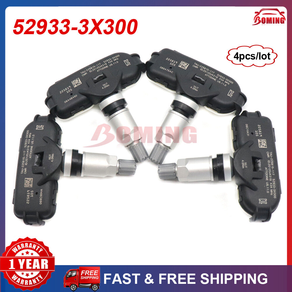 4PCS TPMS Tire Pressure Sensor 434MHz for Hyundai for Elantra HD MD 52933-3X300