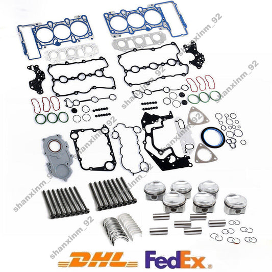 Engine Pistons Gaskets Rebuild Kit Fit for Audi for VW A5 A6 A7 for A8 S4 S5 Q5 Q7 3.0L