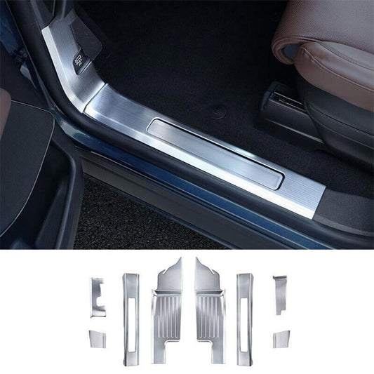 for Lincoln Aviator 20-22 Steel Silver Protector Plate Threshold Bar Door Sill