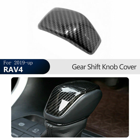 For 2019 2020 for Toyota RAV4 Car Interior Gear Shift Knob Cover Carbon Fiber Trim