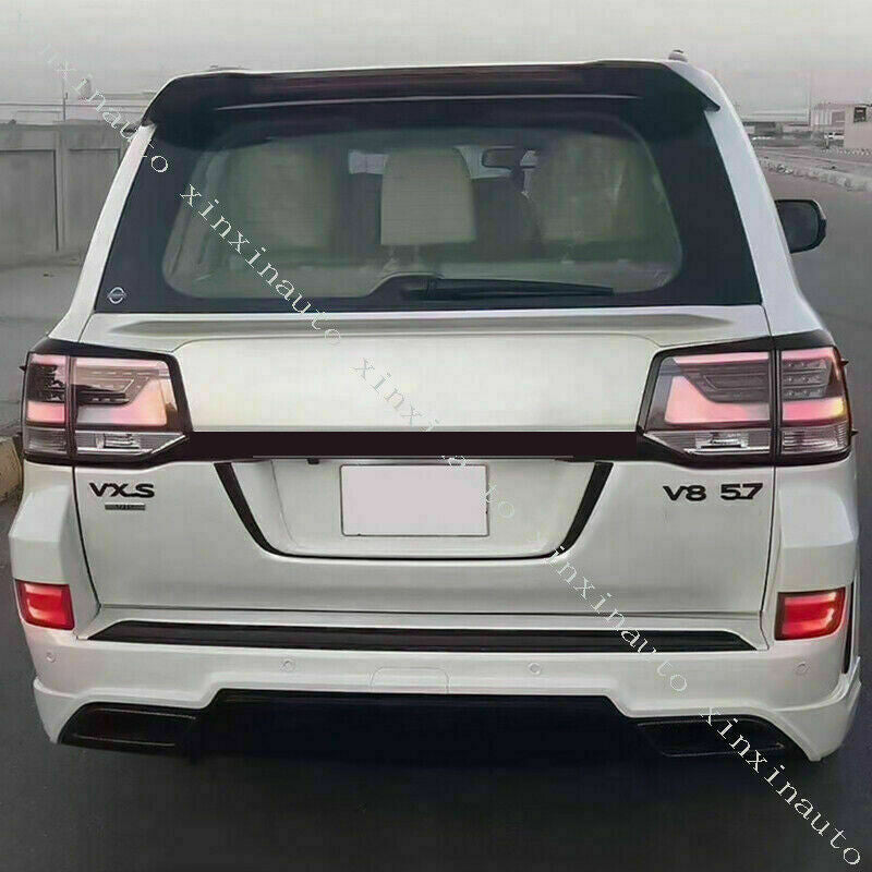 for Land Cruiser LC/FJ200 2016-2021 Black Rear Trunk Tailgate Molding Trim Strip