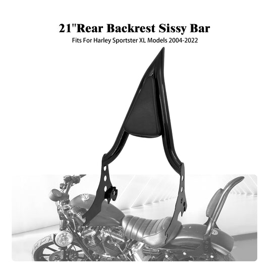 22 Detachable Passenger Backrest Sissy Bar for Harley Sportster 883 1200 04-22