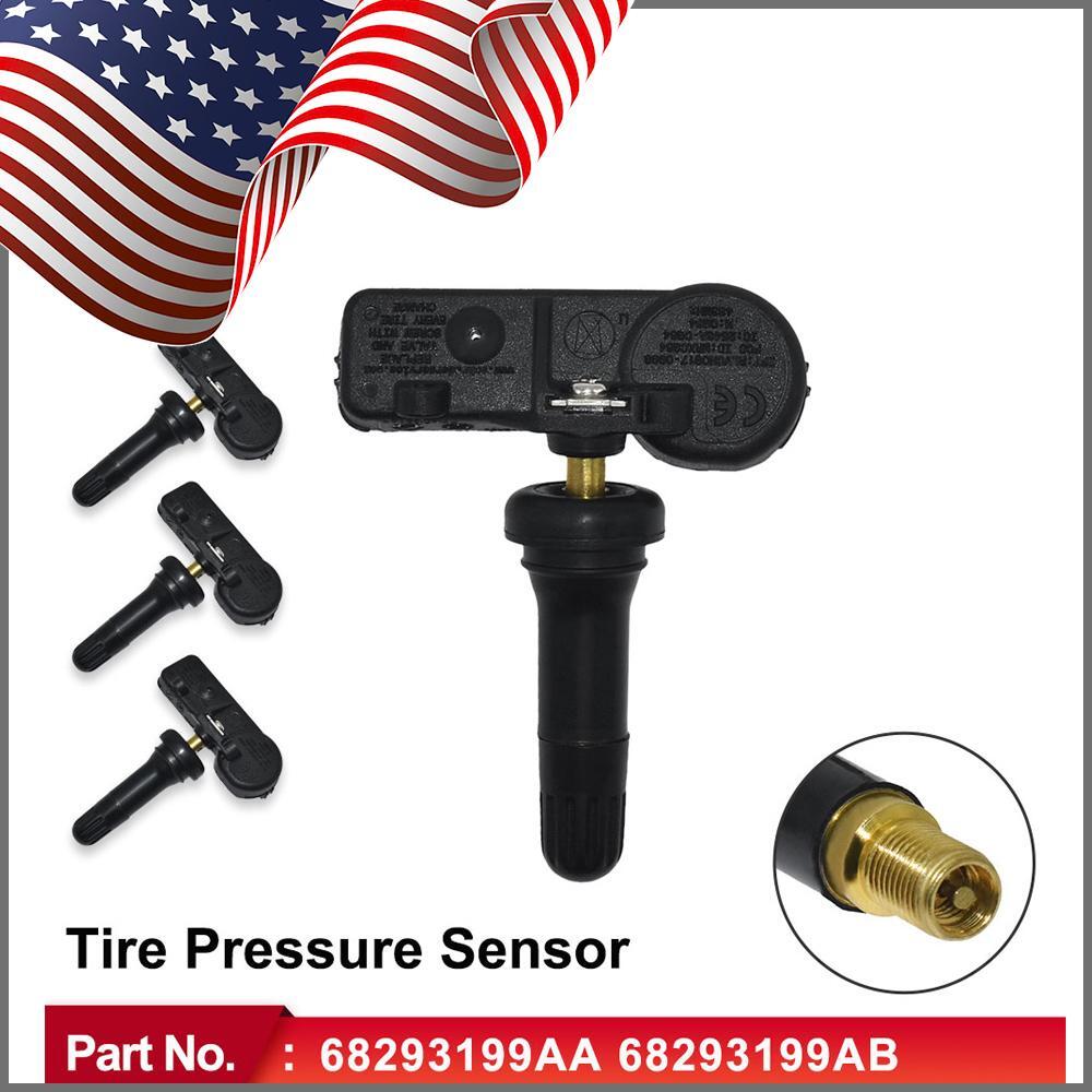 Set of 4 new for Dodge for Ram 1500 DT 2019 TPMS Sensors 68293199AA 433 MHz