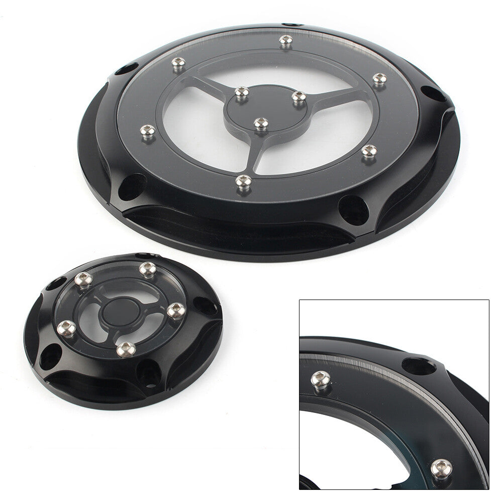 Black Derby Timing Timer Cover for Harley Road King Electra Glide Softail