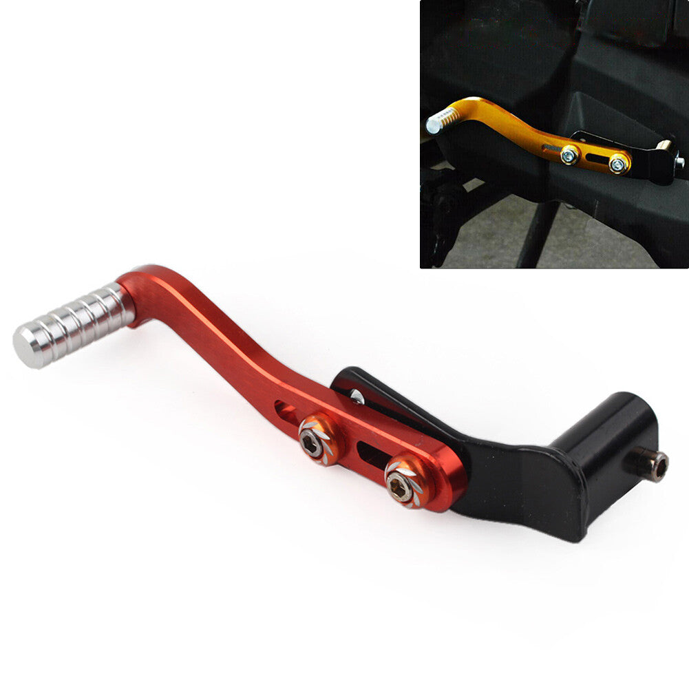 CNC Gear Shift Lever Footrest Pedal Foot Rest Shifter Orange Aluminum Universal