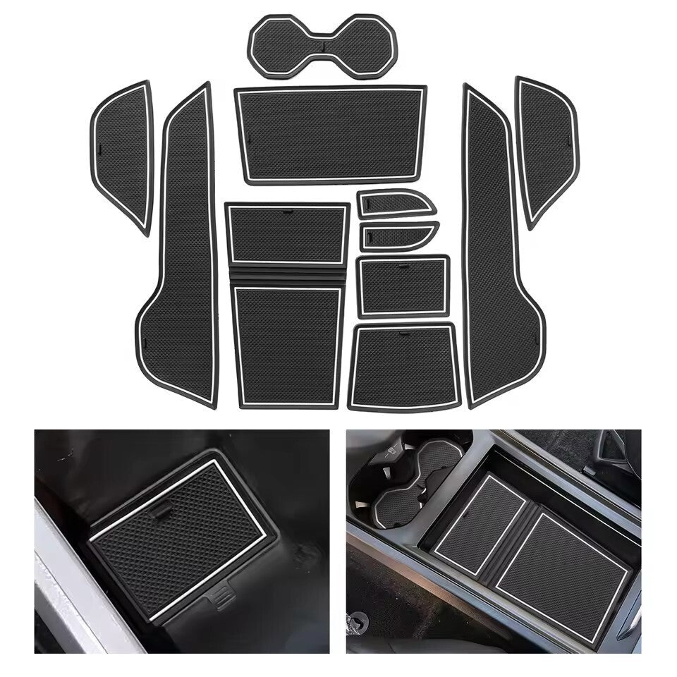for MG 4 MG4 EV Anti-Slip Gate Slot Mat Door Groove Pad Rubber Coaster white