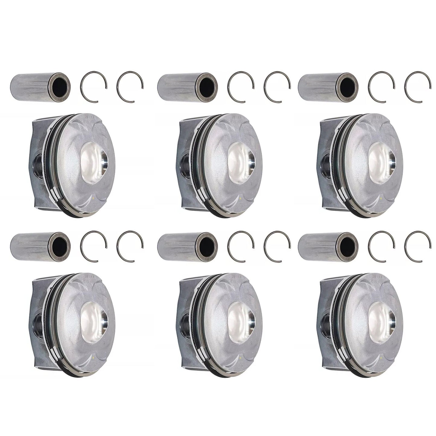 6PCS Supercharged Piston Assembly Set With Rings for Jaguar for Land Rover 3.0L V6
