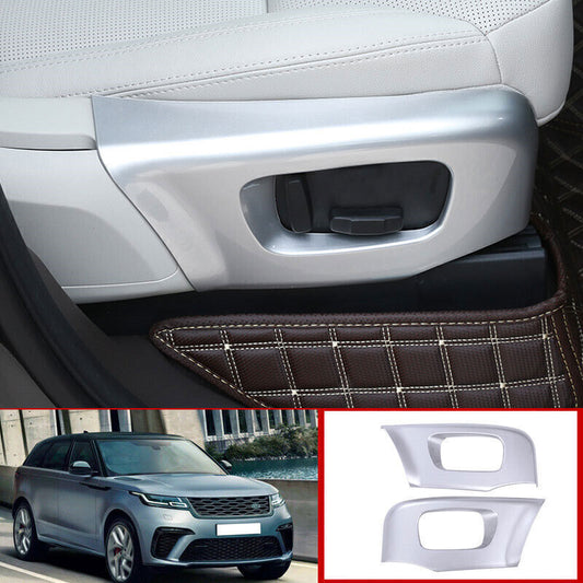 for Range Rover Velar 18-2023 Matte Silver Power for Seat Side Frame Protection Trim