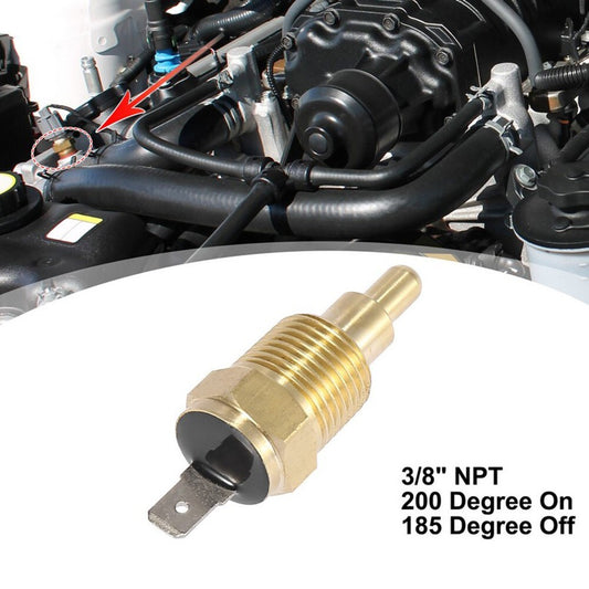 Radiator Fan Thermo Sensor Switch For Car 3/8 NPT 200 Degree On 185 Degree Off
