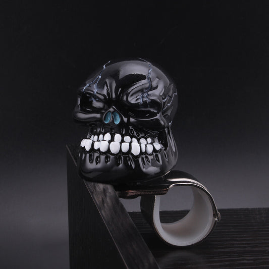 Steering Wheel Spinner Black Skull Head Car Suicide Knob Handle Auto/Truck